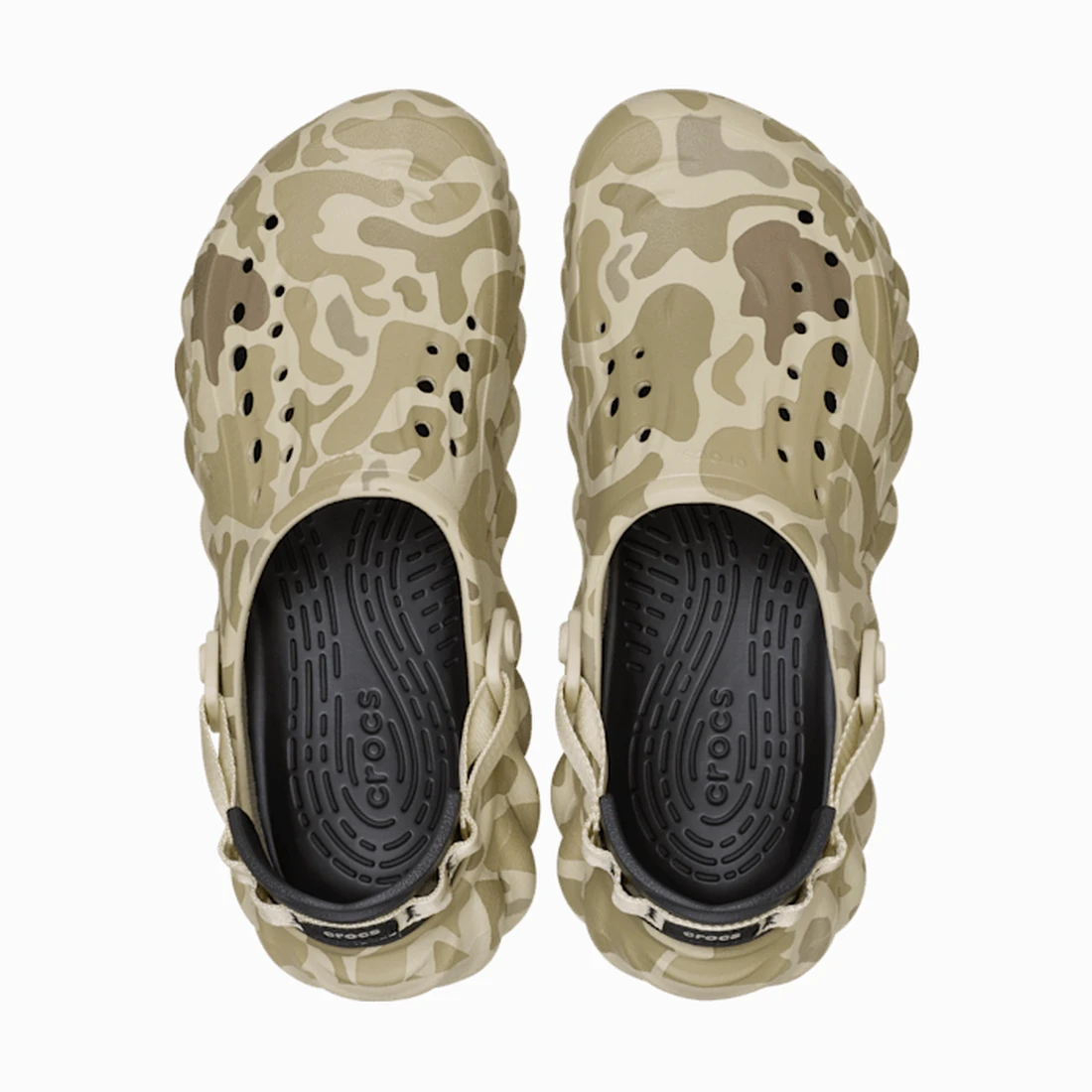 크록스 에코 덕 카모 클로그 본/블랙 211981-2YJ