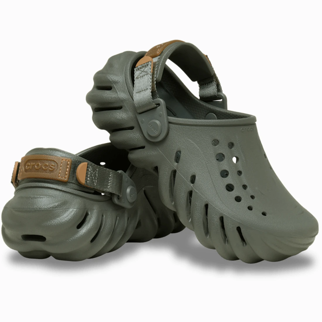 크록스 에코 검 탭 클로그 키즈 더스티 올리브 212541-3J5