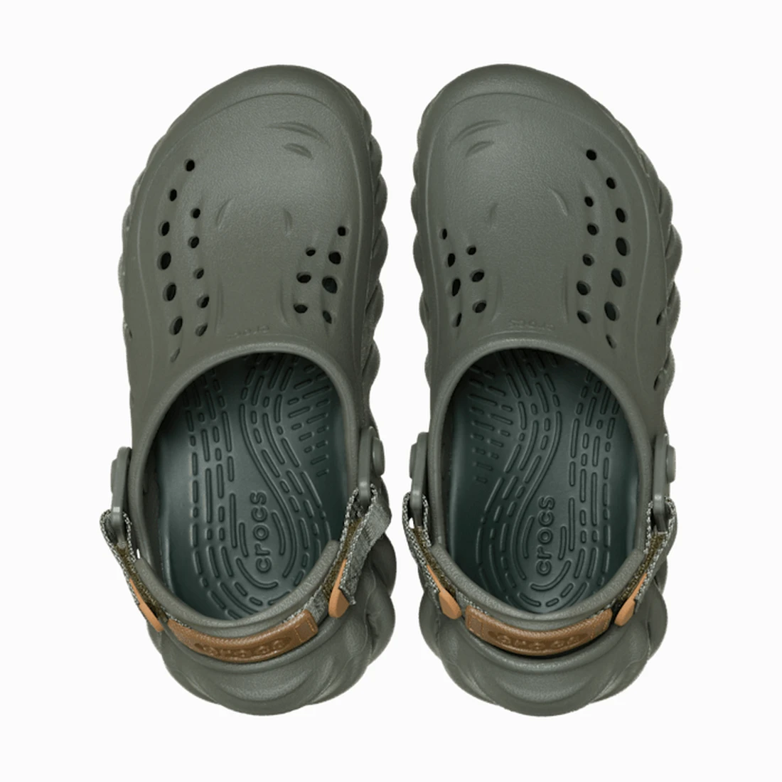 크록스 에코 검 탭 클로그 키즈 더스티 올리브 212541-3J5