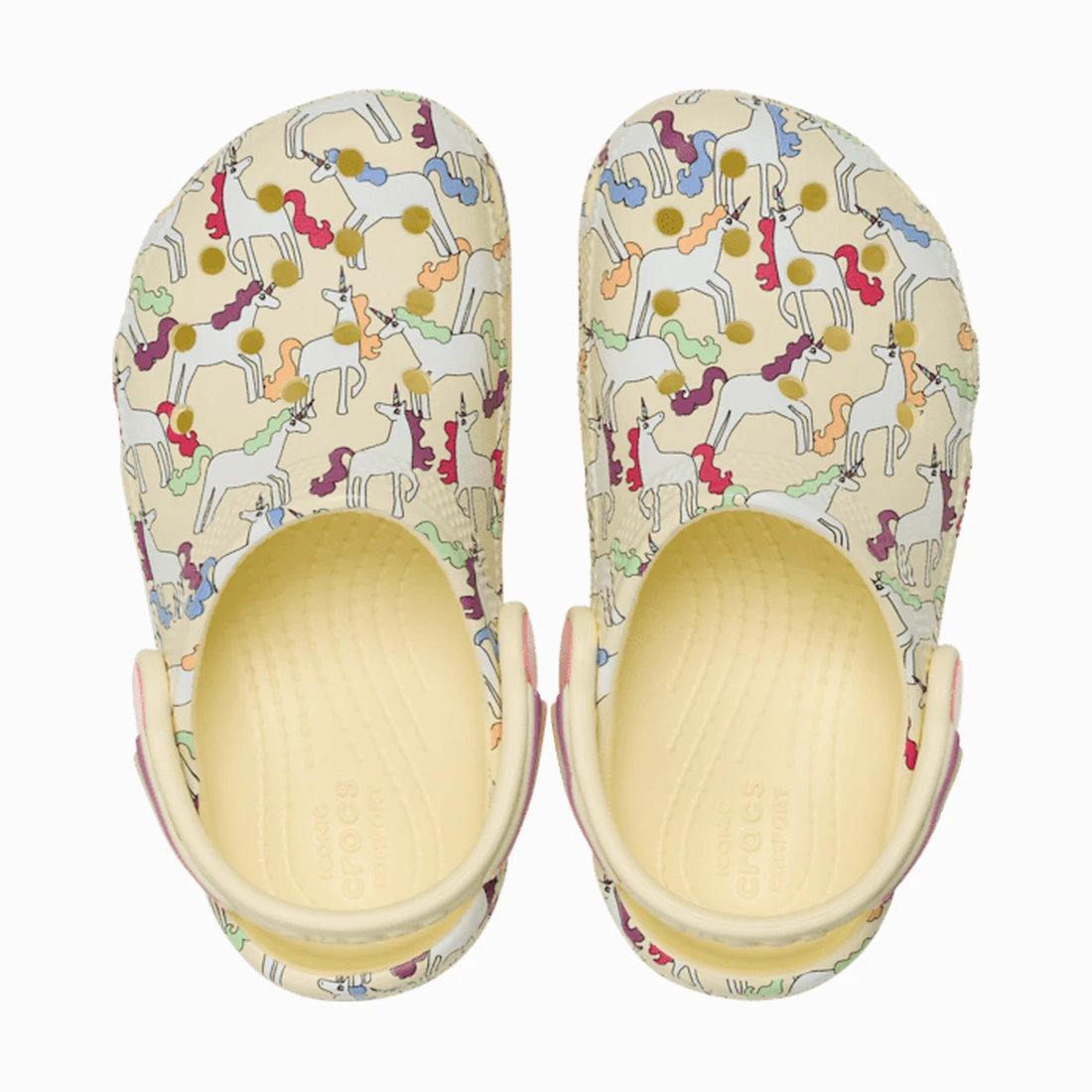 크록스 클래식 유니콘 그래픽 클로그 토들러 옐로우 라이트 212515-7CJ
