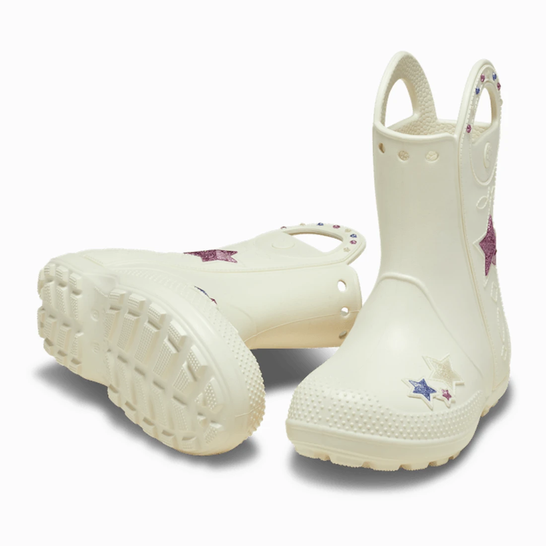 크록스 핸들 잇 웨스턴 메탈릭 부츠 토들러 서밋 화이트 212547-2MD