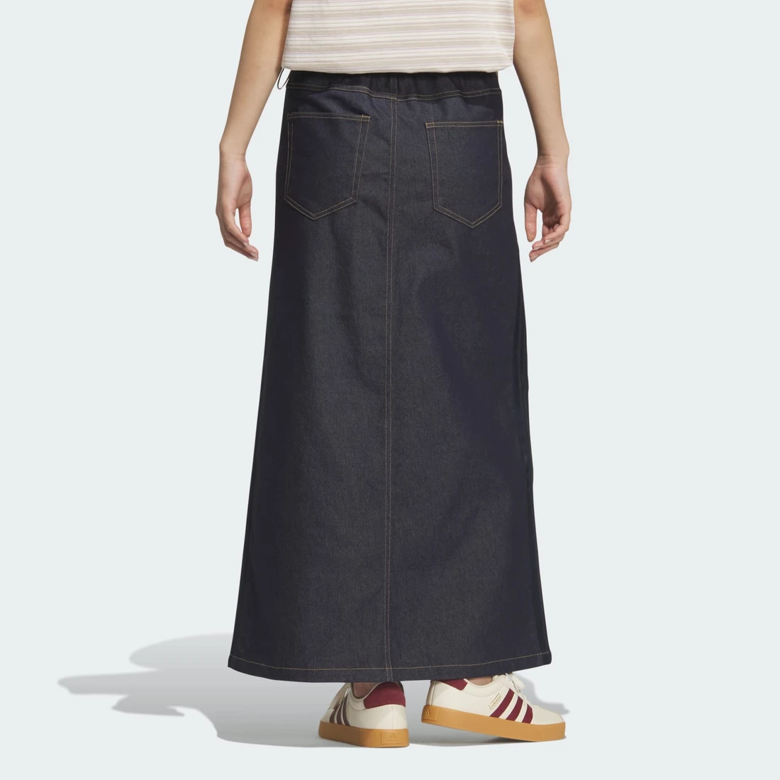 아디다스 스타디움 크롬 데님 루즈 핏 스커트 KF8216