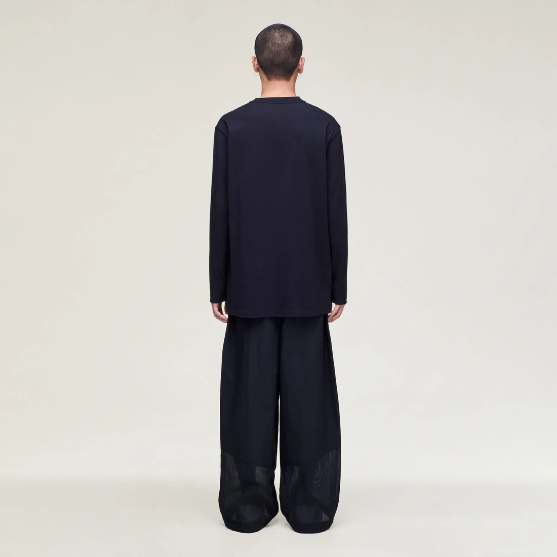 Y-3 x 요지 야마모토 로고 롱슬리브 티셔츠 블랙 KQ9778