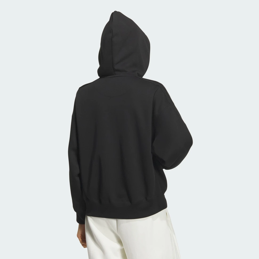 아디다스 에센셜 플러스 3-스트라이프 스페이서 니트 루즈 핏 풀 지퍼 후디 KF8275