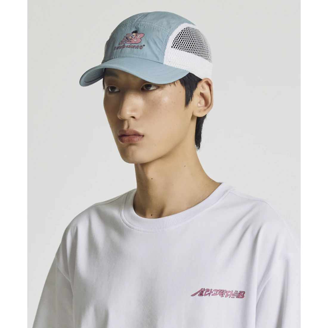 기안84 x 뉴발란스 살라고뛴다 컬러포인트 퍼포먼스 메쉬캡 L/블루 NBGDGSA401-51