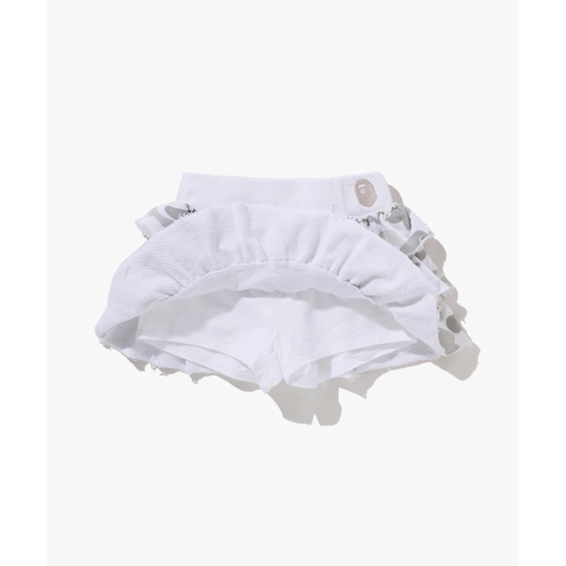 베이프 컬러 카모 러플 스웨트 스커트 W WHITE 001SKM302302LWHT