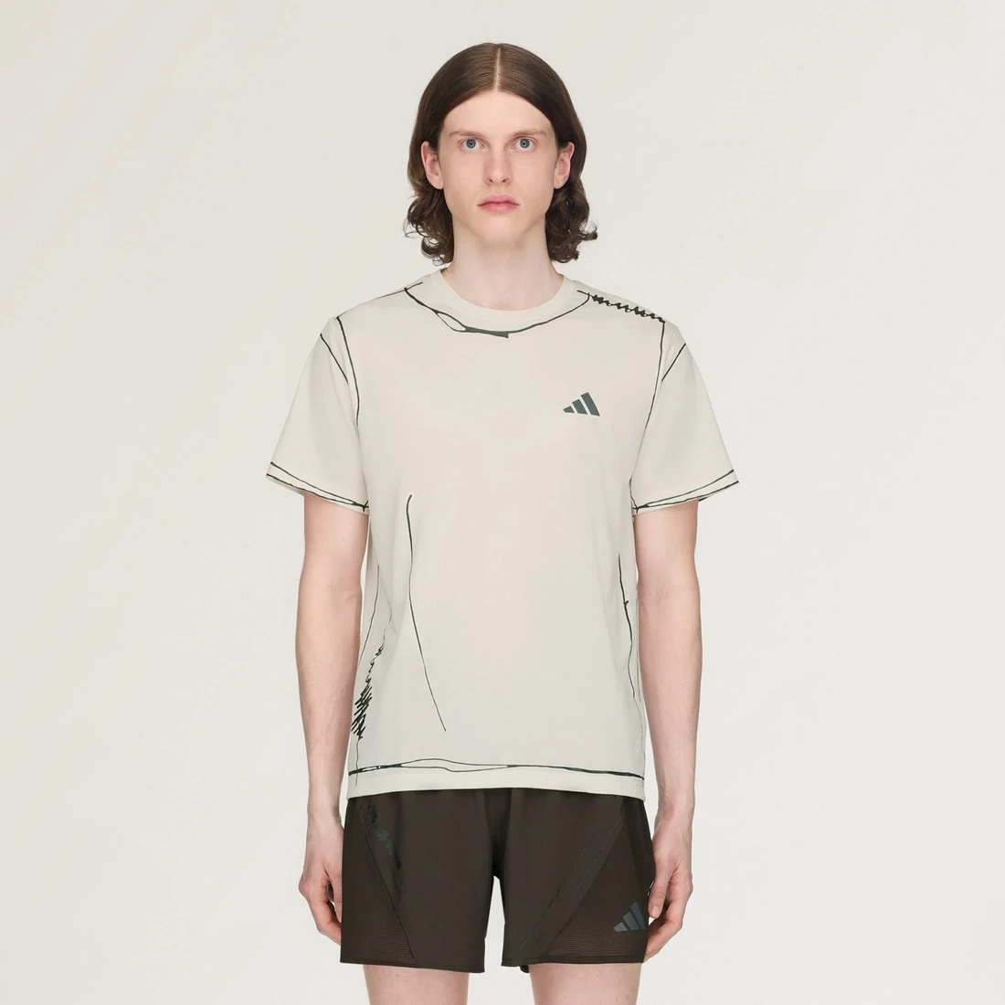 아디다스 x 송 포 더 뮤트 아디365 러닝 티셔츠 헤일로 아이보리 - KR 사이즈 KQ7840