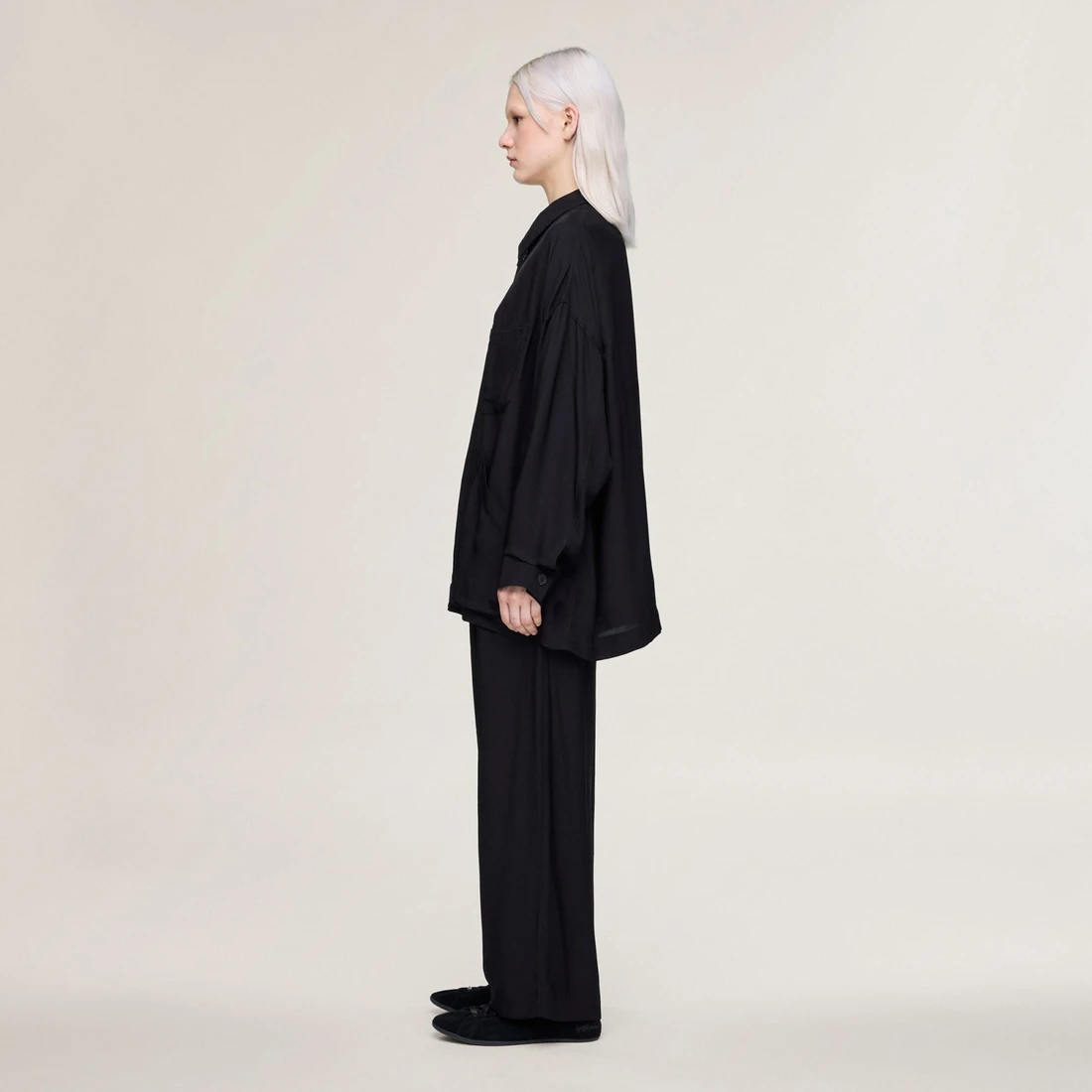 Y-3 유틸리티 와이드 레그 팬츠 블랙 우먼스 KH3206