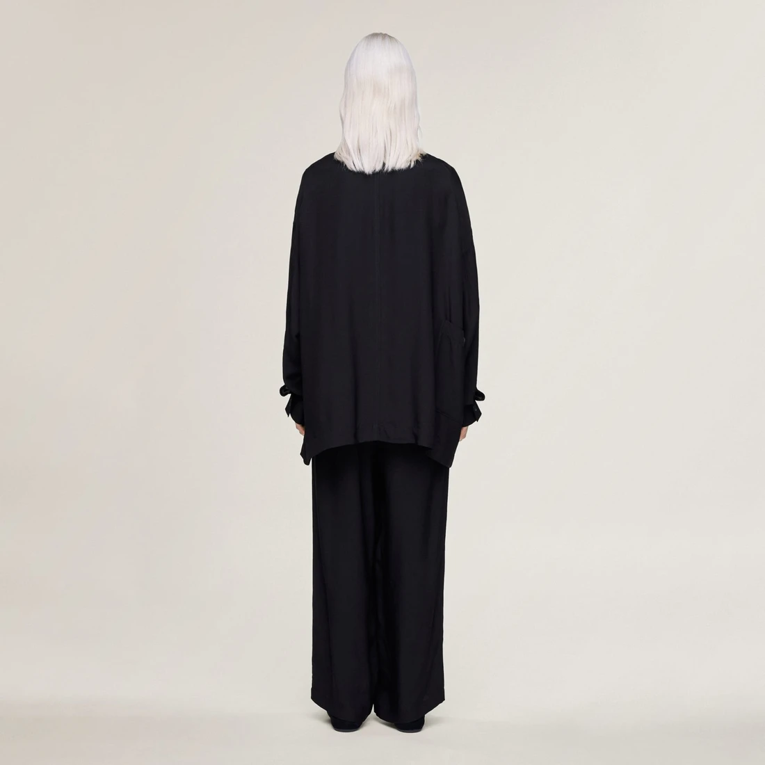 Y-3 유틸리티 와이드 레그 팬츠 블랙 우먼스 KH3206