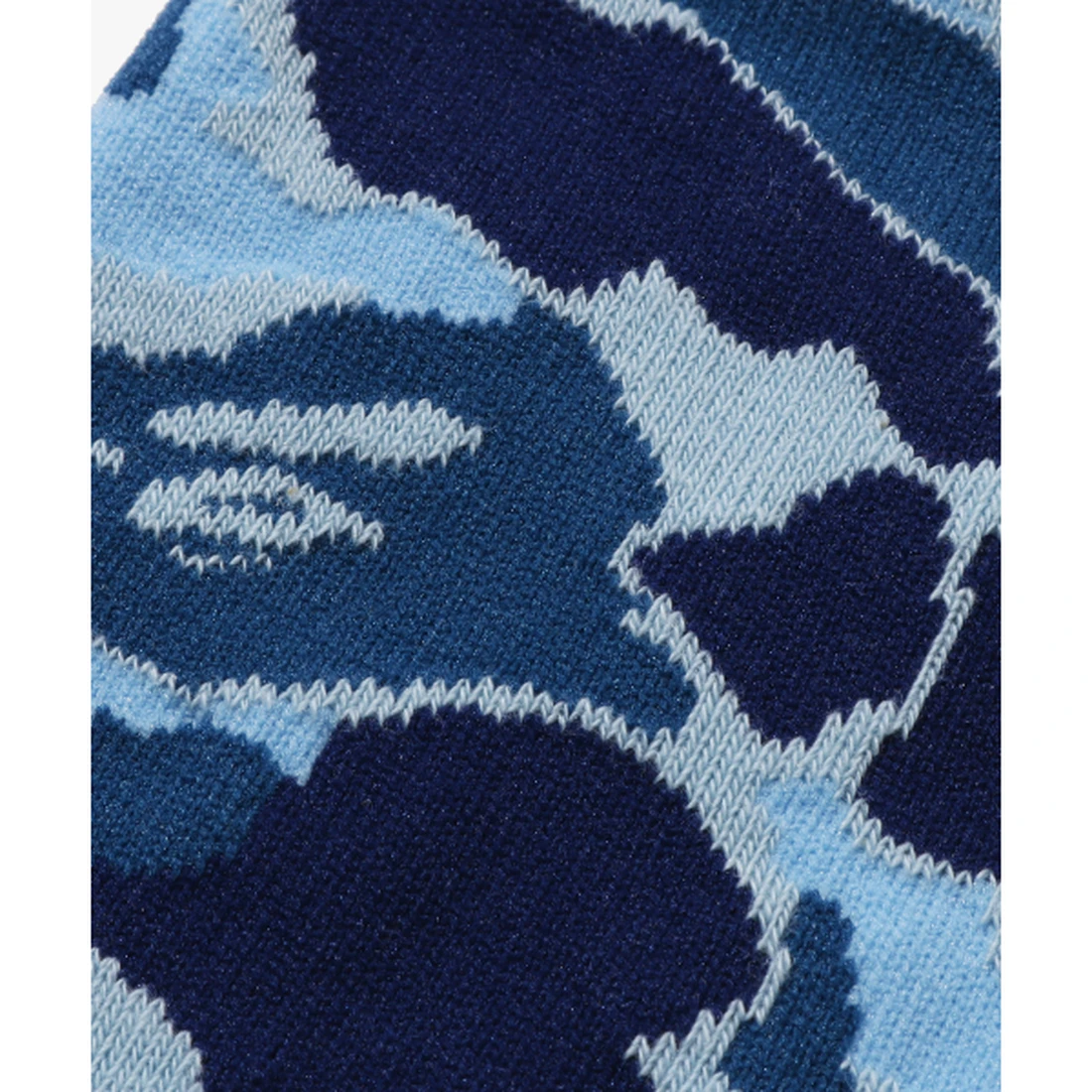 베이프 ABC 카모 자카드 양말 M BLUE 001SOM301001MBLU