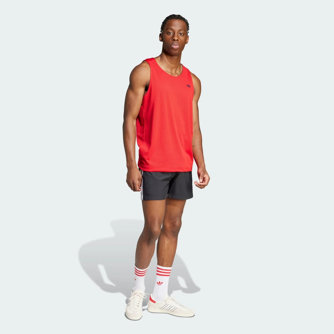 아디다스 아디컬러 3 스트라이프 5인치 스윔 쇼츠 블랙 - US 사이즈 JD0957