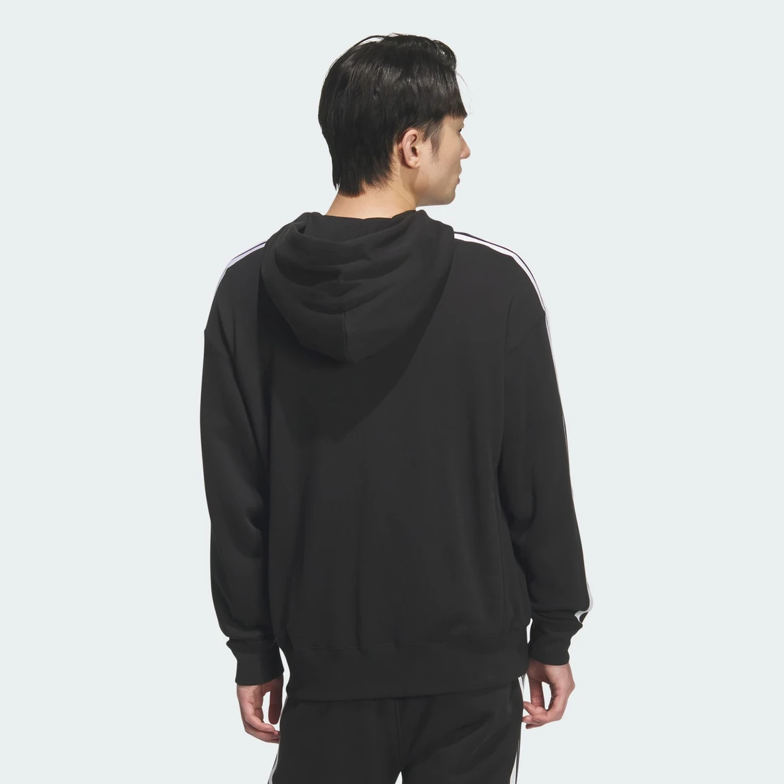 아디다스 에센셜 플러스 루즈 핏 3-스트라이프 프렌치 테리 전장 지퍼 후디 KF3707