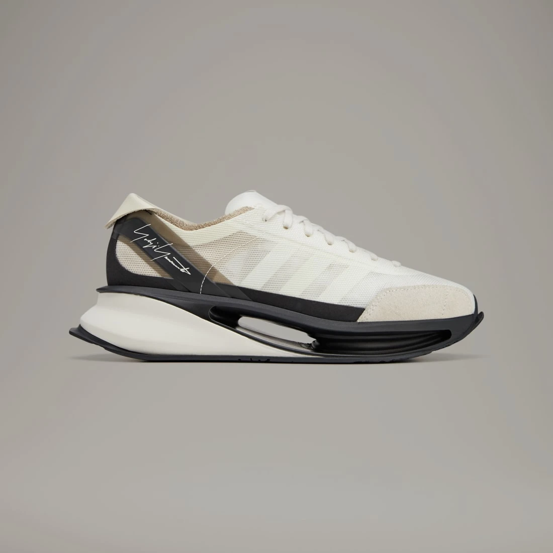 Y-3 S-겐도 런 오프 화이트 블랙 IG4053