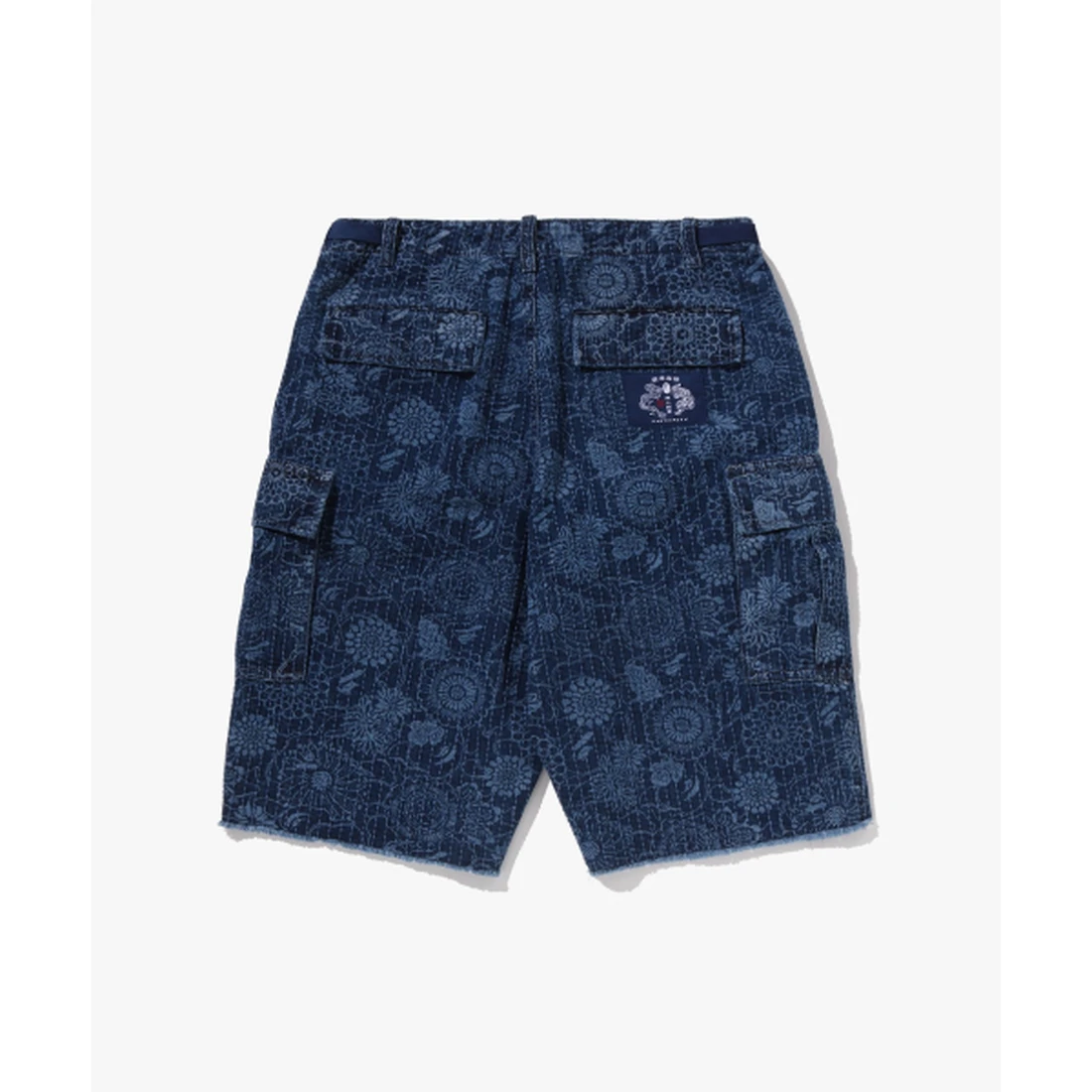 베이프 재패니즈 인디고 아트 카모 정글 데님 릴렉스드 핏 카고 쇼츠 M INDIGO 001DSM301305MING