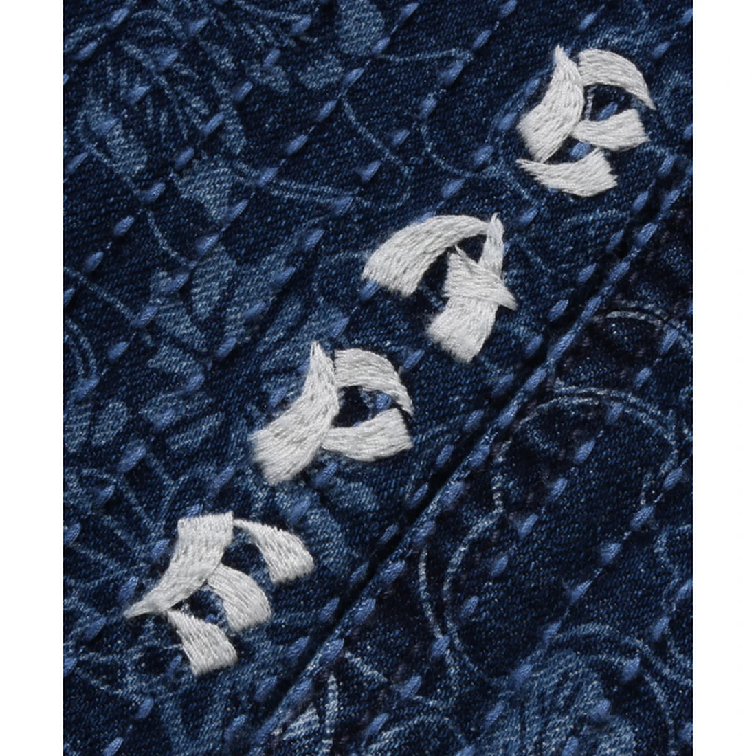 베이프 재패니즈 인디고 아트 카모 정글 데님 릴렉스드 핏 카고 쇼츠 M INDIGO 001DSM301305MING