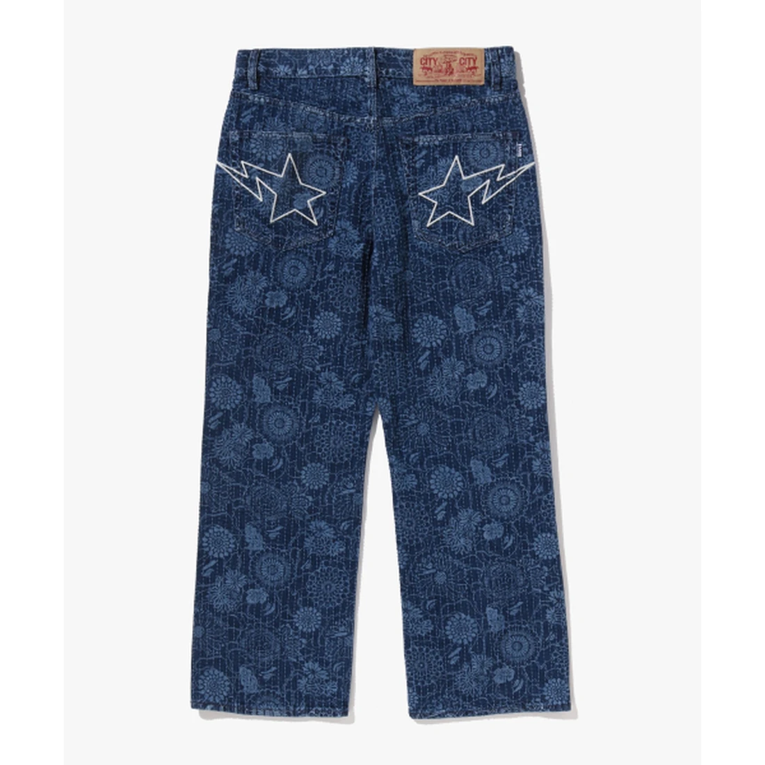 베이프 재패니즈 인디고 아트 카모 릴렉스드 핏 데님 팬츠 M INDIGO 001DPM301303MING