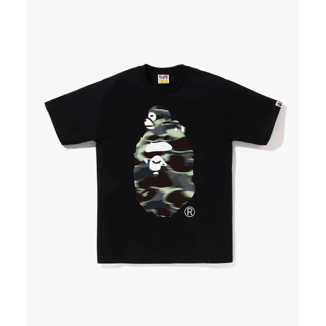 베이프 스크린 카모 마일로 온 빅 에이프 티셔츠 M BLACK/BLACK 002TEM301013MBK2
