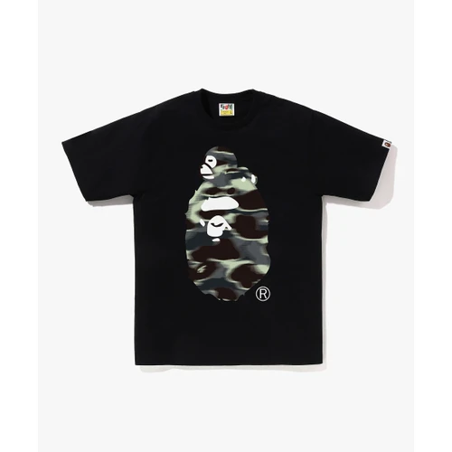 베이프 스크린 카모 마일로 온 빅 에이프 티셔츠 M BLACK/BLACK