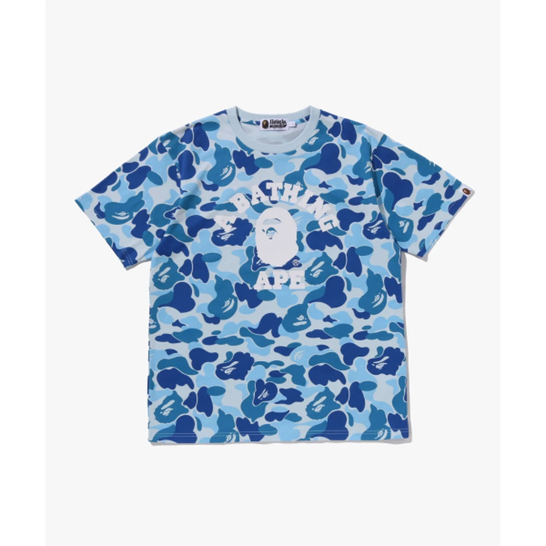 베이프 ABC 카모 콜리지 티셔츠 M BLUE 001CSM301011MBLU