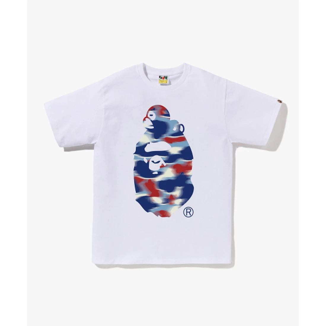 베이프 스크린 카모 마일로 온 빅 에이프 티셔츠 M WHITE/BLUE 002TEM301013MWH9