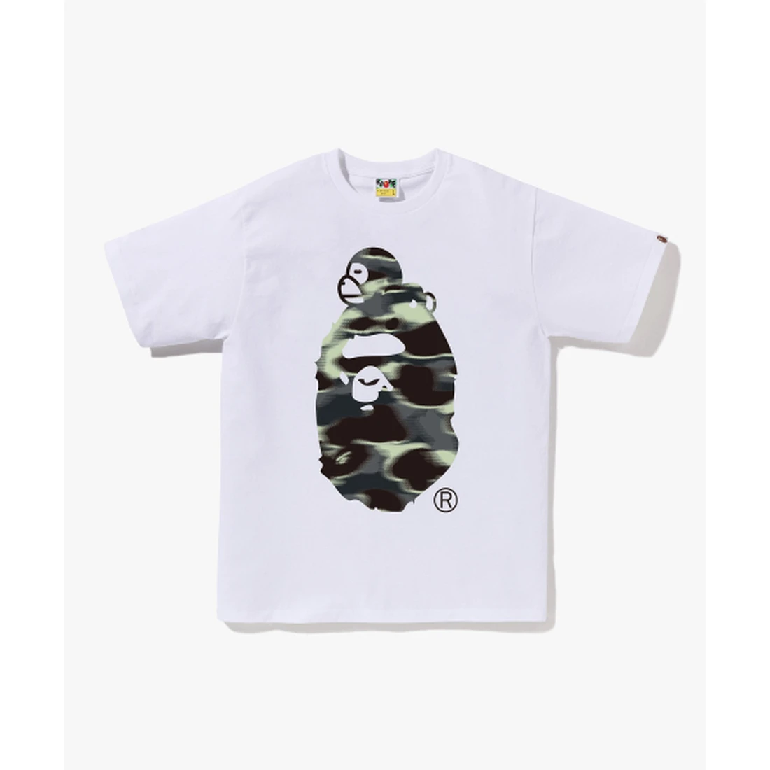 베이프 스크린 카모 마일로 온 빅 에이프 티셔츠 M WHITE/BLACK 002TEM301013MWH2