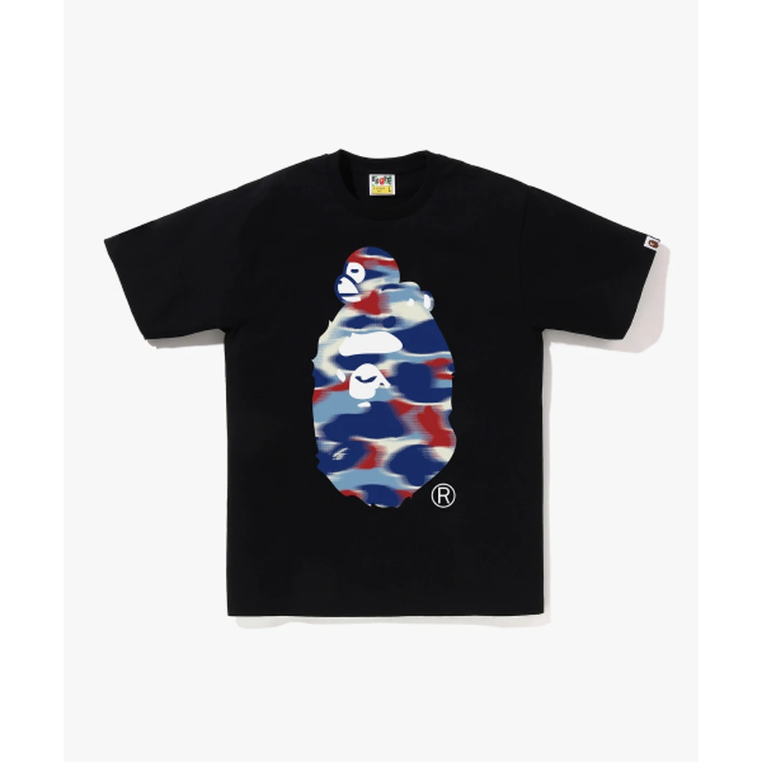 베이프 스크린 카모 마일로 온 빅 에이프 티셔츠 M BLACK/BLUE 002TEM301013MBK9