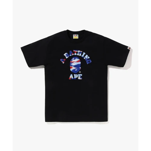 베이프 스크린 카모 콜리지 티셔츠 M BLACK/BLUE