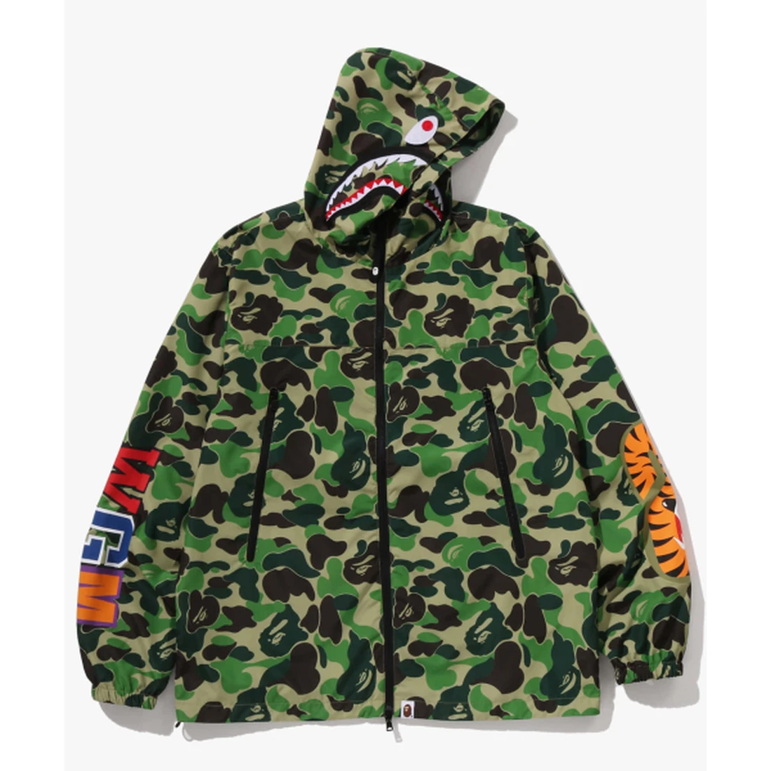 베이프 ABC 카모 샤크 후드 자켓 M GREEN 001LJM301014MGRN