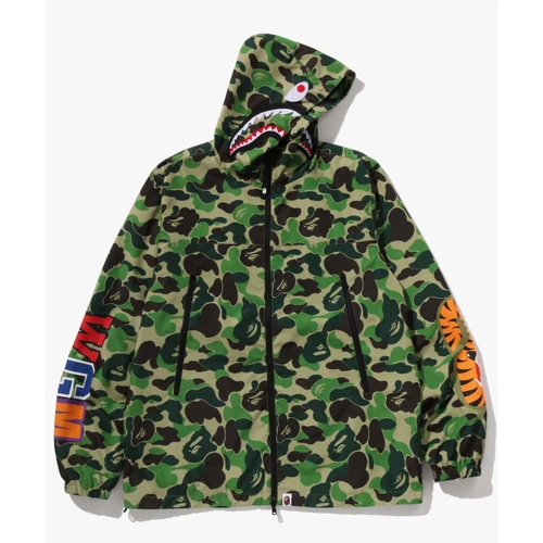 베이프 ABC 카모 샤크 후드 자켓 M GREEN