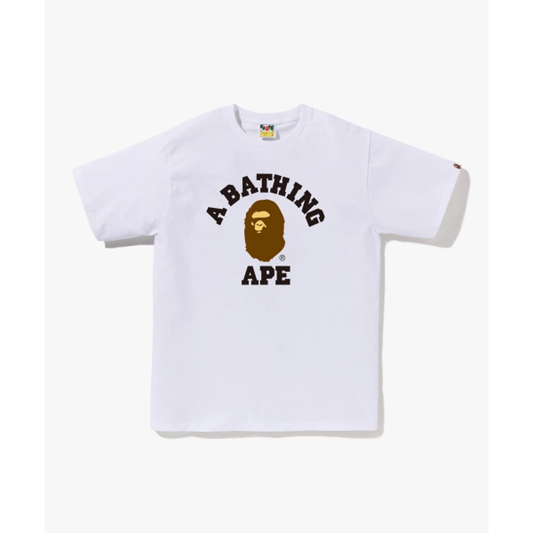 베이프 콜리지 티셔츠 M WHITE 001TEM301001MWHT