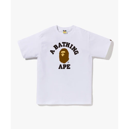 베이프 콜리지 티셔츠 M WHITE