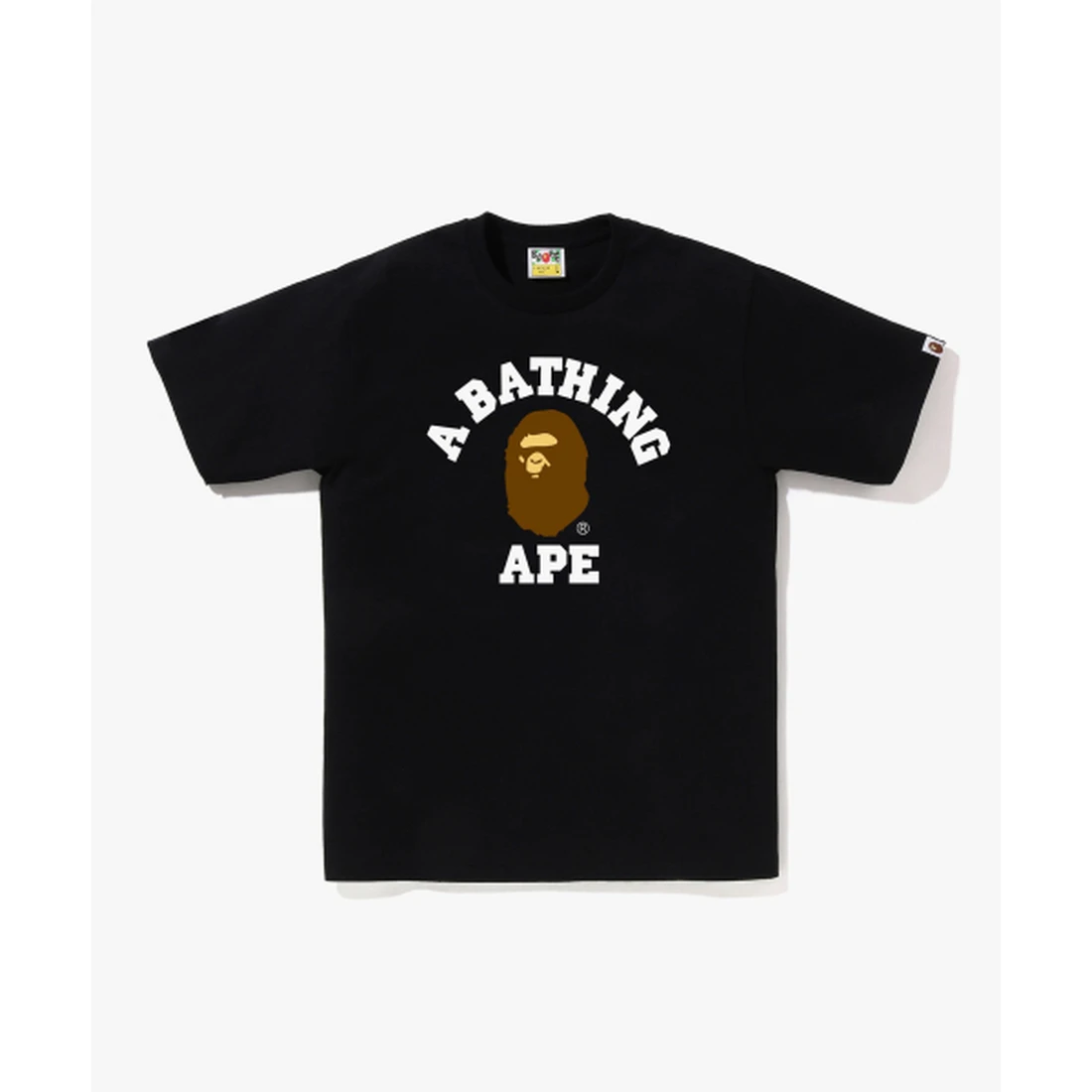 베이프 콜리지 티셔츠 M BLACK 001TEM301001MBLK