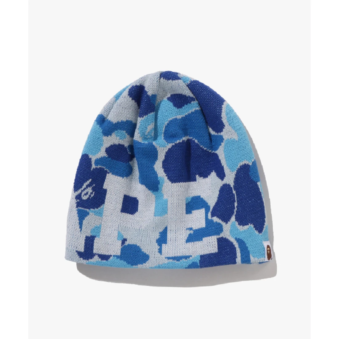 베이프 ABC 카모 니트 캡 M BLUE 001HTM301002MBLU