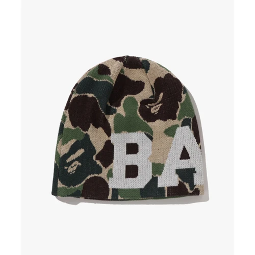 베이프 ABC 카모 니트 캡 M GREEN