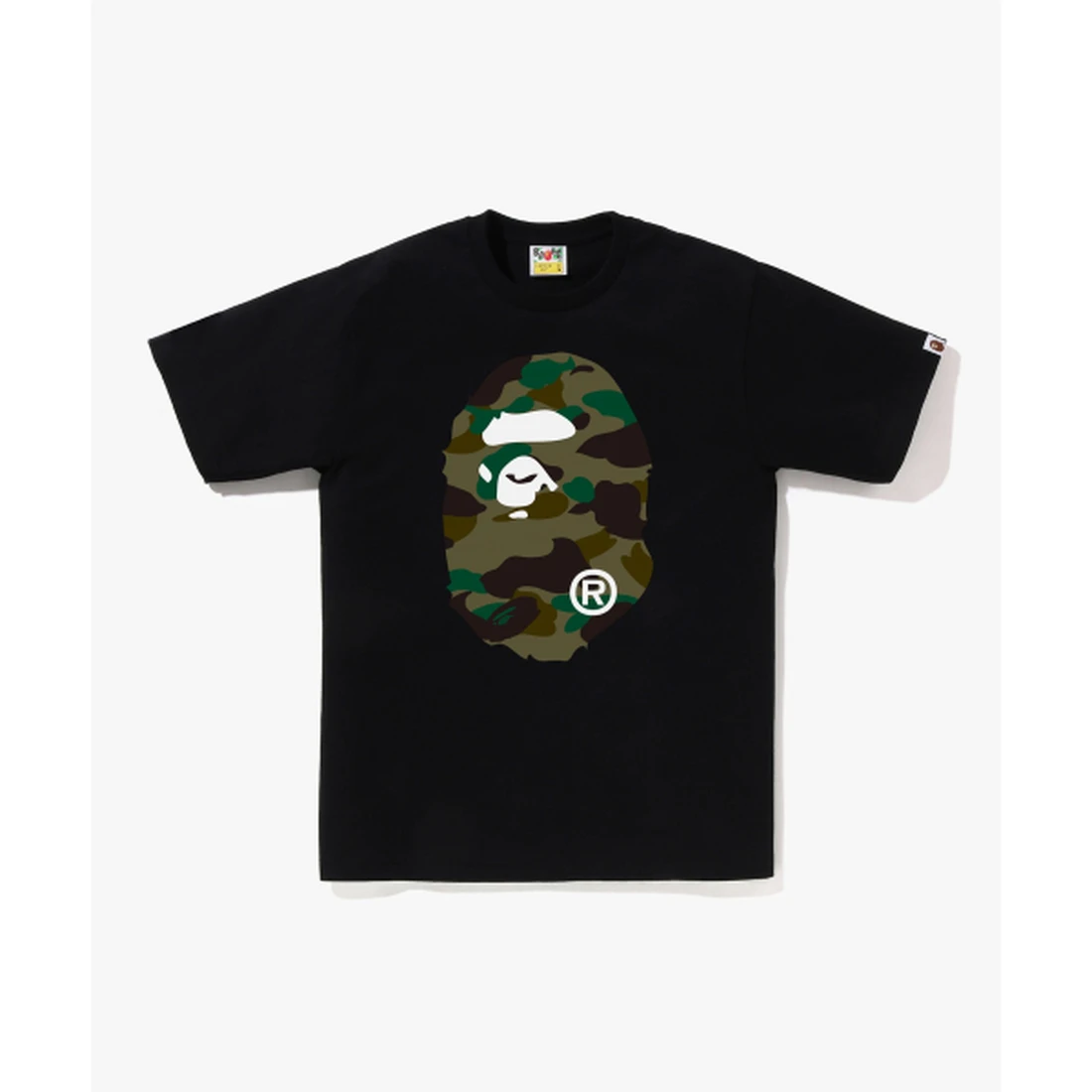 베이프 퍼스트 카모 빅 에이프 헤드 티셔츠 M BLACK/GREEN 001TEM301015MBK0
