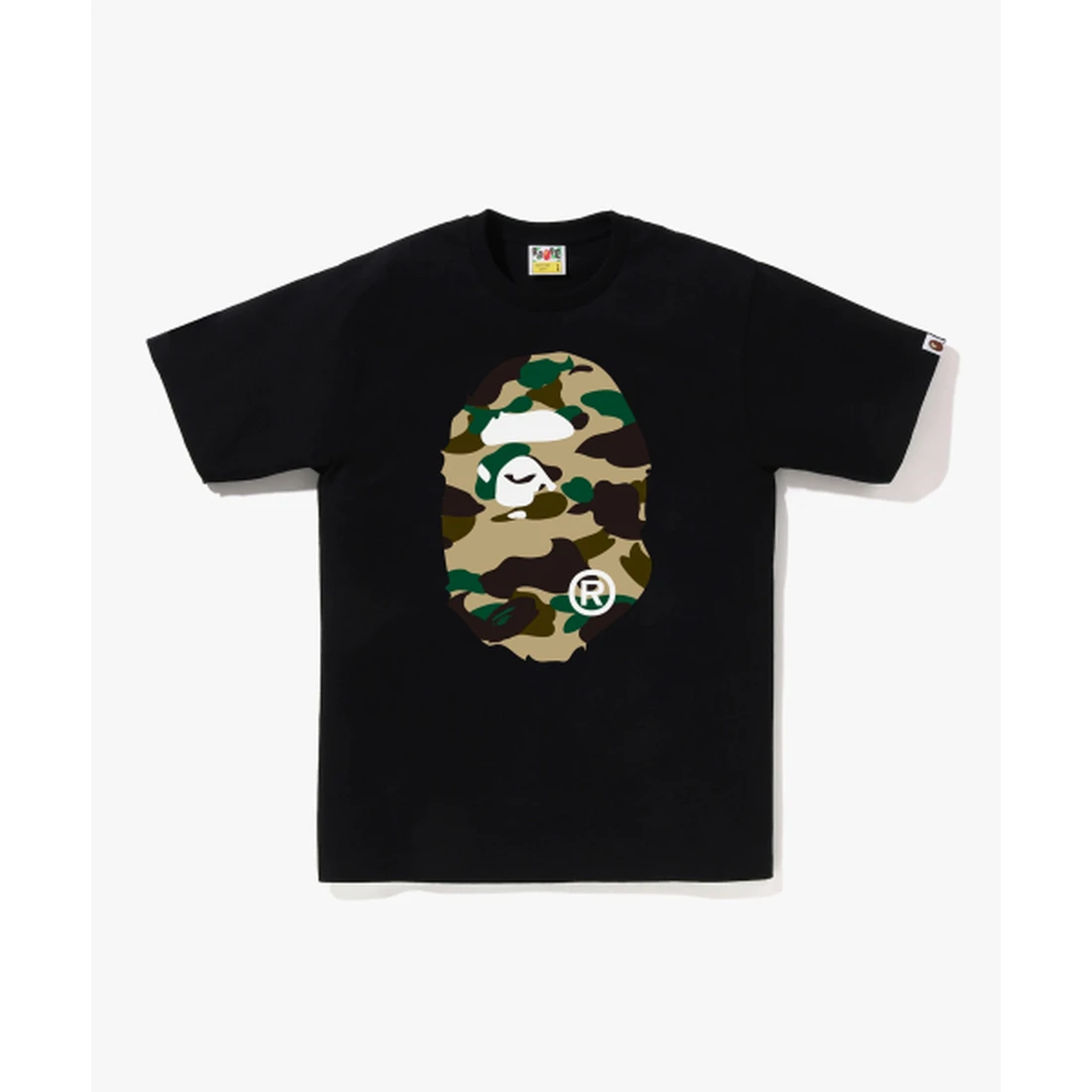 베이프 퍼스트 카모 빅 에이프 헤드 티셔츠 M BLACK/YELLOW 001TEM301015MBKD