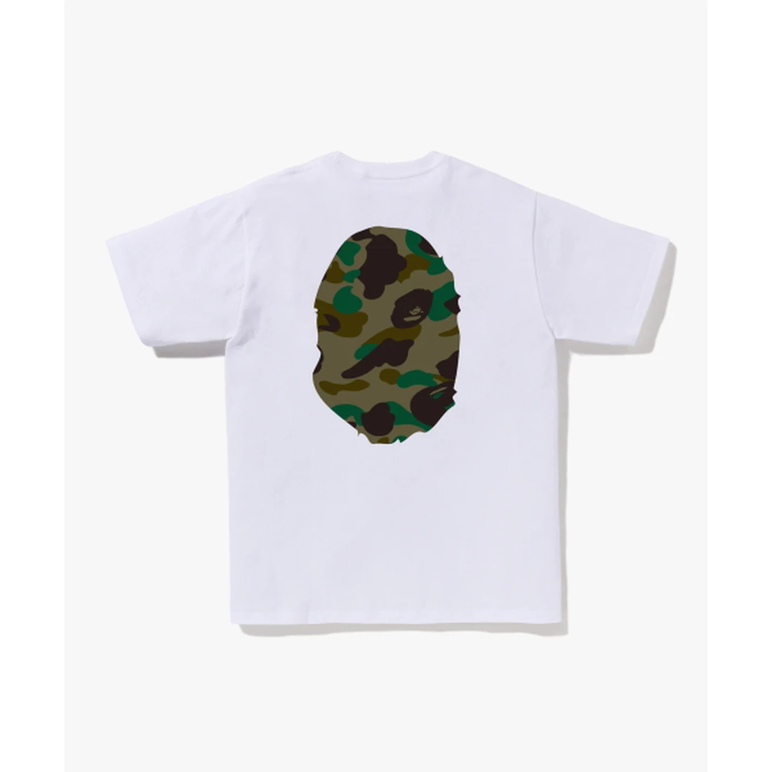 베이프 퍼스트 카모 빅 에이프 헤드 티셔츠 M WHITE/GREEN 001TEM301015MWH0