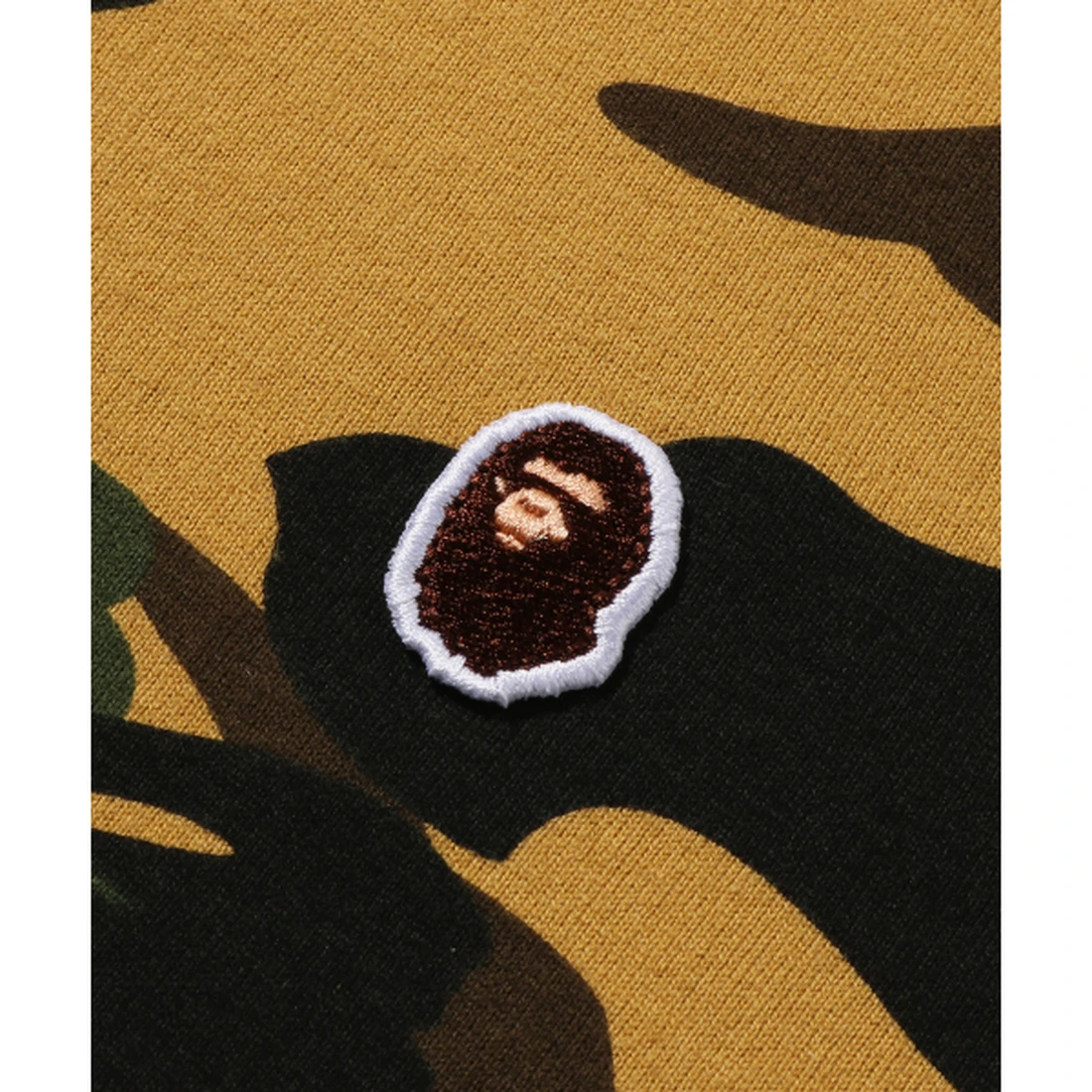 베이프 퍼스트 카모 원 포인트 티셔츠 M YELLOW 001CSM301010MYEL