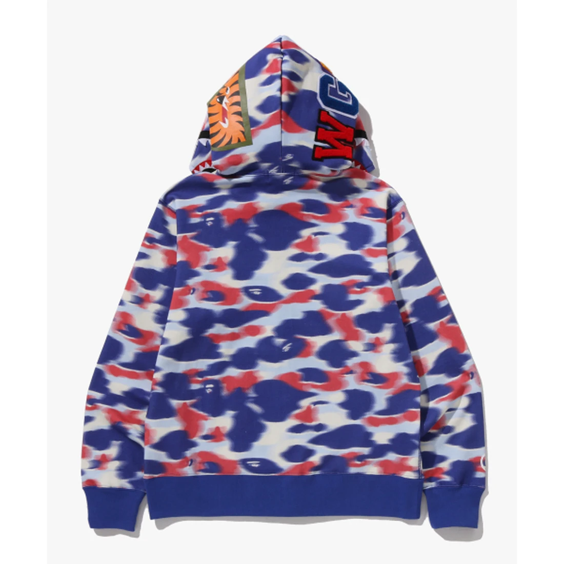베이프 스크린 카모 샤크 풀 집 후드 M BLUE 001ZPM301304MBLU