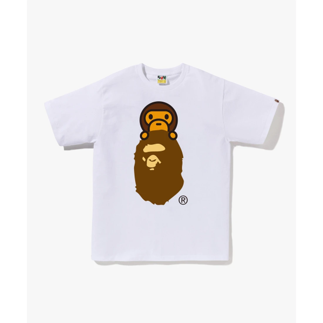 베이프 마일로 온 에이프 헤드 티셔츠 M WHITE 002TEM301002MWHT