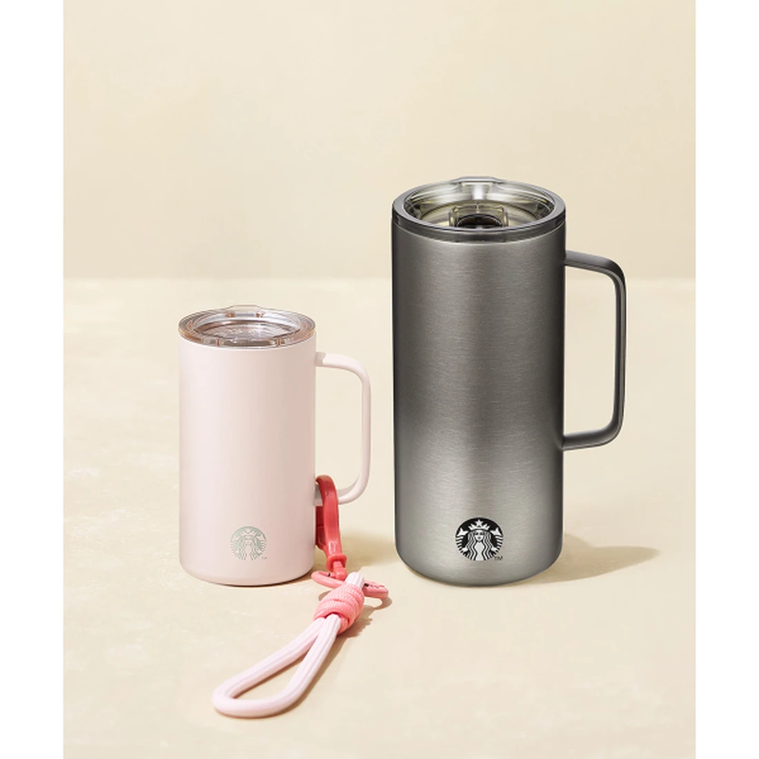 스타벅스 [탱크 듀오] 핑크 미니 & 블랙 503ml 1004416