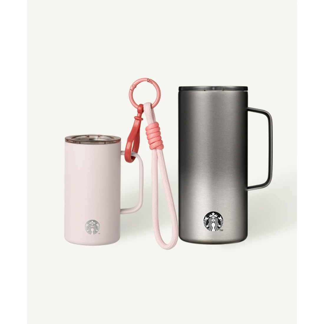스타벅스 [탱크 듀오] 핑크 미니 & 블랙 503ml 1004416