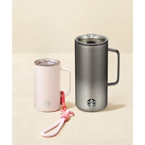 스타벅스 [탱크 듀오] 핑크 미니 & 블랙 503ml