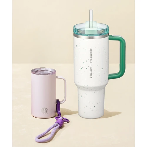 스타벅스 [빅&미니] 라벤더 미니 & 스탠리 그린페블 켄처 1185ml