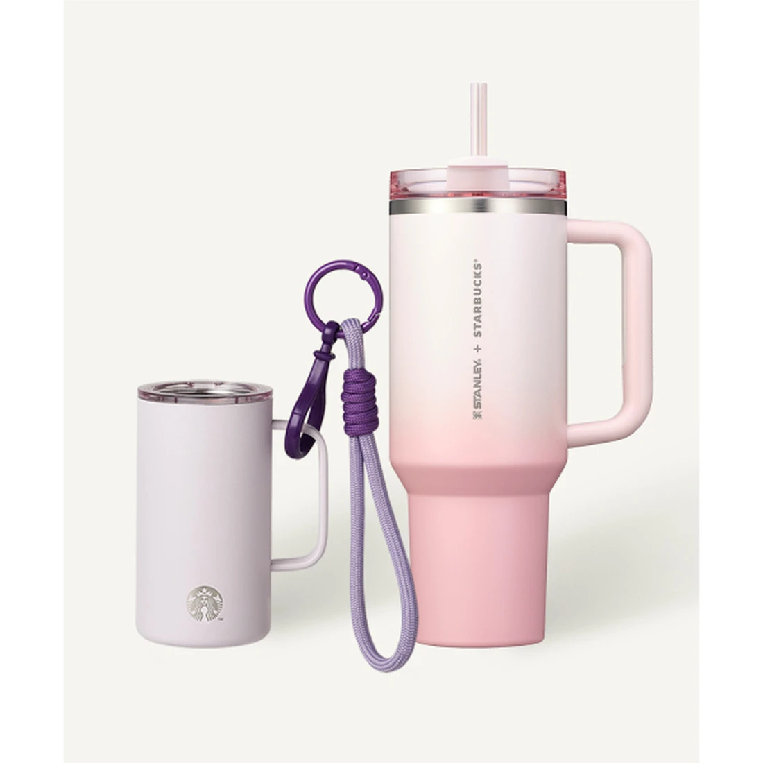 스타벅스 [빅&미니] 라벤더 미니 & 스탠리 핑크 켄처 1185ml 1004422