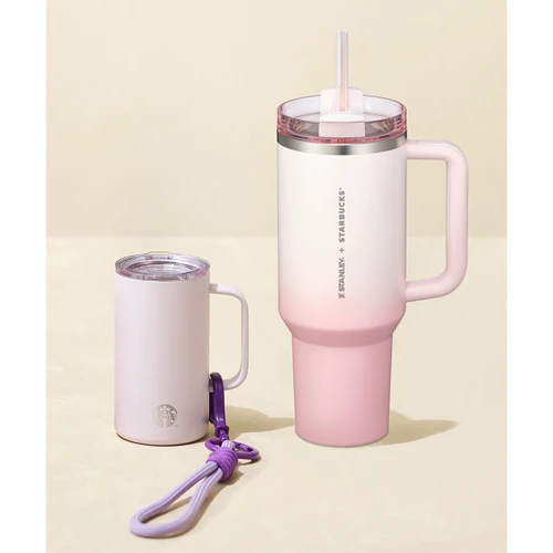 스타벅스 [빅&미니] 라벤더 미니 & 스탠리 핑크 켄처 1185ml