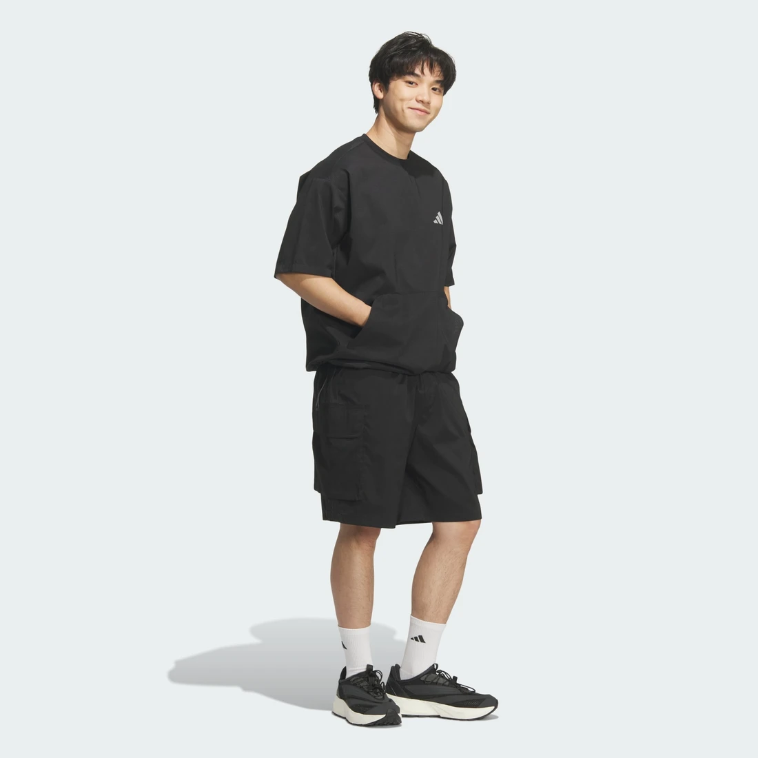 아디다스 CITY TECH LOOSE FIT DOTAIR BREATHABLE WOVEN 쇼트 슬리브 티셔츠 KS1183