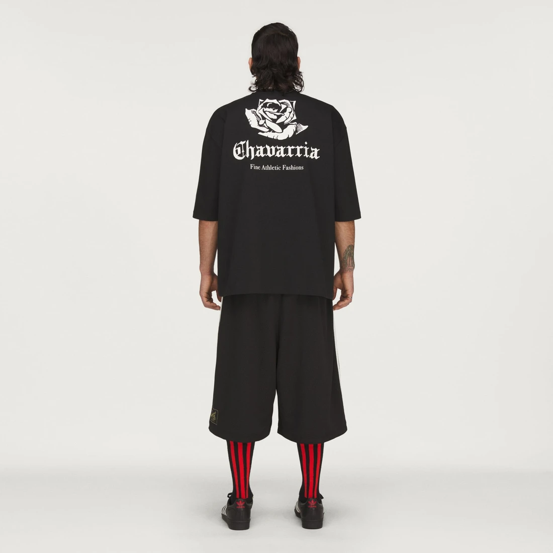아디다스 x 윌리 차바리아 로고 숏슬리브 티셔츠 블랙 - KR 사이즈 KS6445