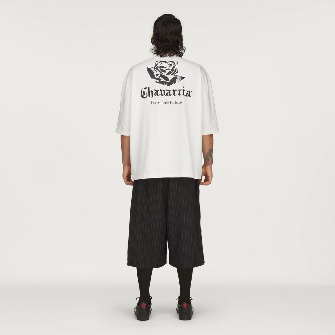 아디다스 x 윌리 차바리아 로고 숏슬리브 티셔츠 오프 화이트 - KR 사이즈 KR8687