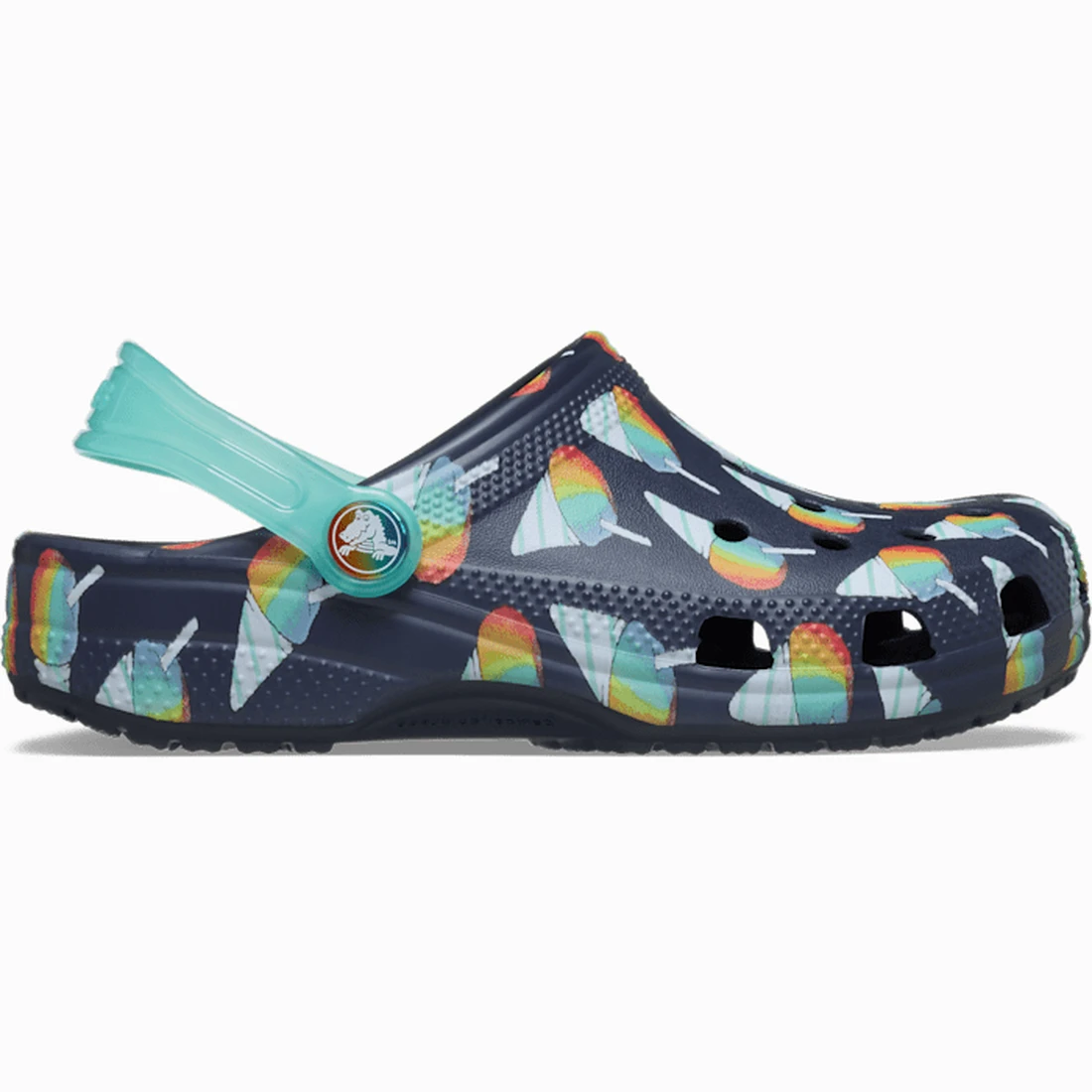 크록스 클래식 스노우 콘 클로그 키즈 네이비 213266-410